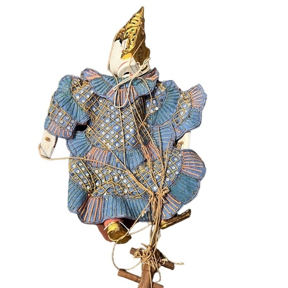 Wood Burmese Puppet Marionette Hand Carved Doll Collectible - Picture 3 of 7